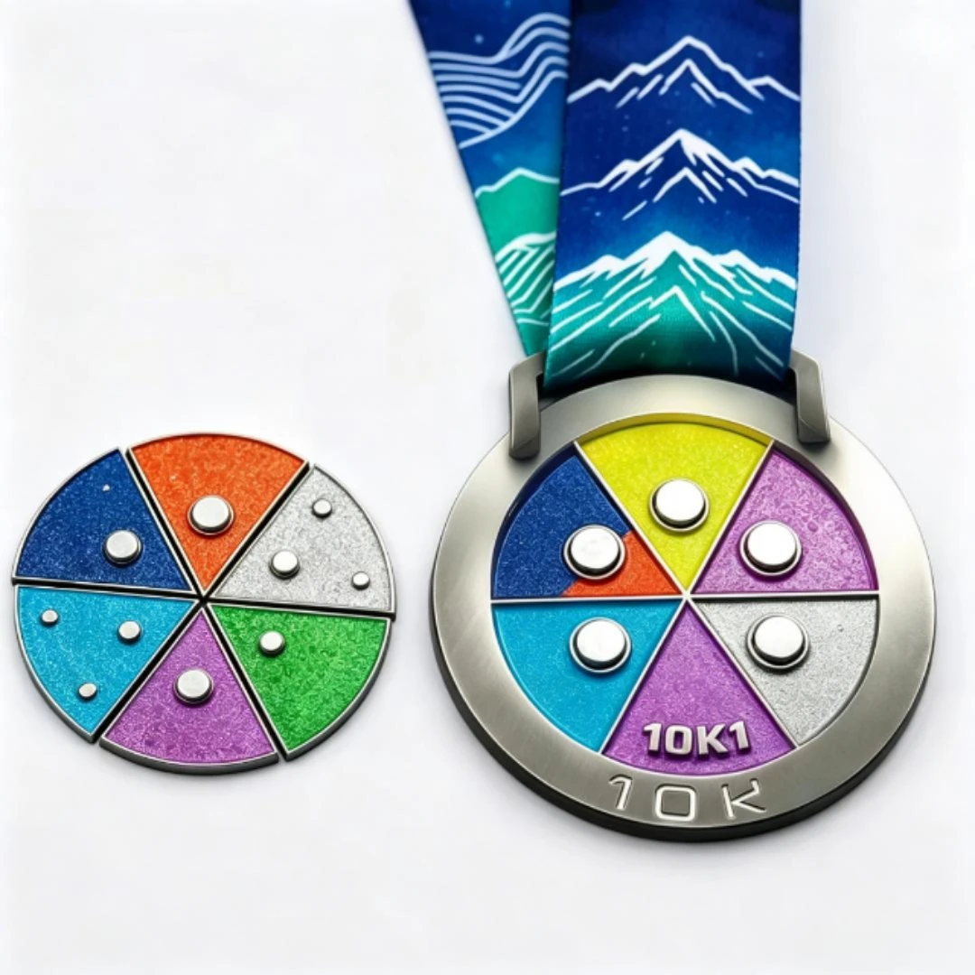 Factory Design Blank Award Creative Combination Puzzle Medal Custom Sports Swimming Race Medal