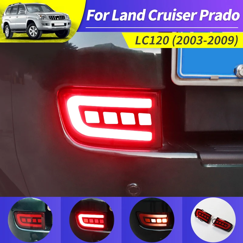 2003-2009 For Toyota Land Cruiser Prado 120 Fj120 Bumper Light Modification Lc120 Stop Lamp Rear Fog Light Assembly Accessories