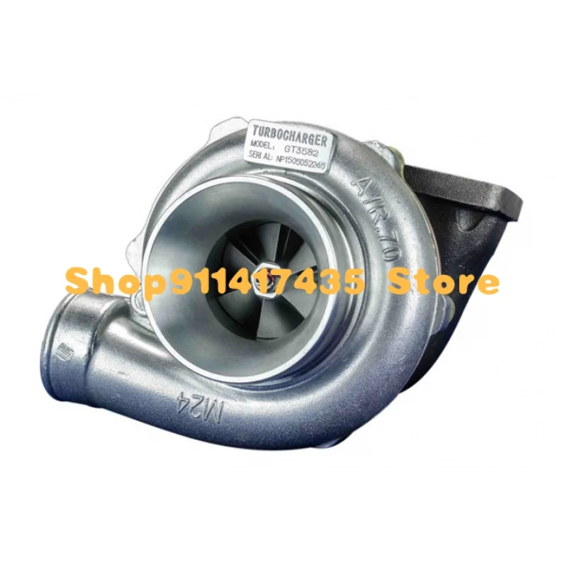 

GT3582 GT35 GT3582R T3 flange oil and water 4 bolt turbocharger turbo compressor A/R .70 Turbine A/R .82 VR-TURBO32-82