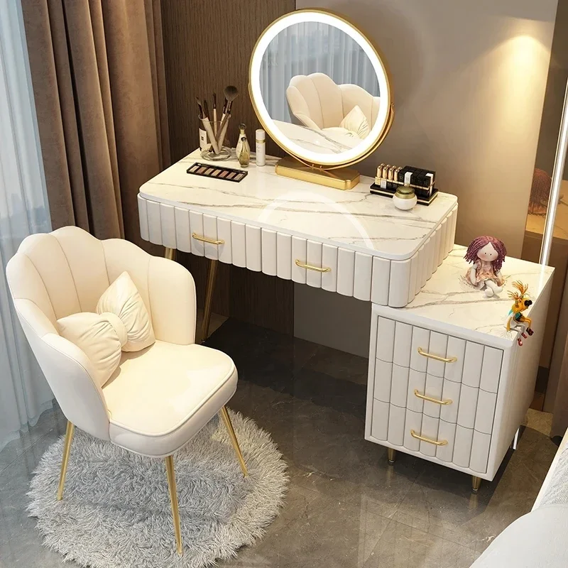 Mesa de tocador de belleza para dormitorio, organizadores de almacenamiento, mesa de tocador multifuncional de lujo, muebles Penteadeira de estilo nórdico