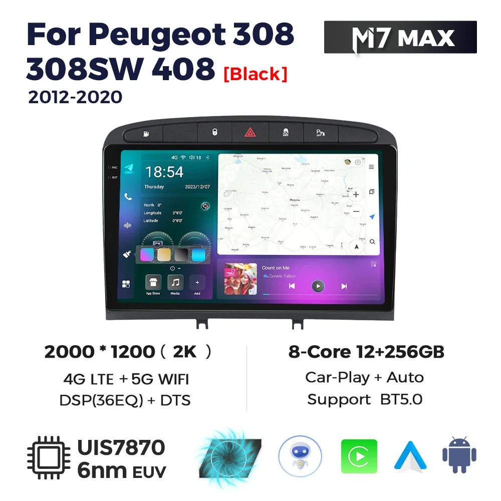MEKEDE 24 uur verzending voor Peugeot RCZ SW 2007-2015 408 2012-Auto tereo GPS Navigatie Android Auto Carplay Head Unit