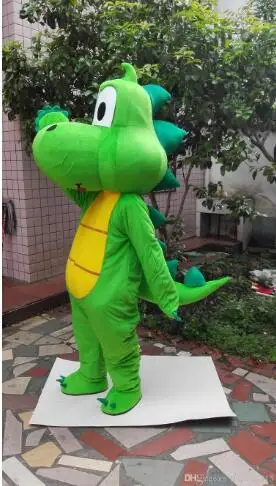 جديد الكبار هالوين عيد الميلاد الأخضر التنين ديناصور Mascotte يتوهم ملابس الشخصيات الكرتونية أفخم فستان بتصميم حالم زي التميمة