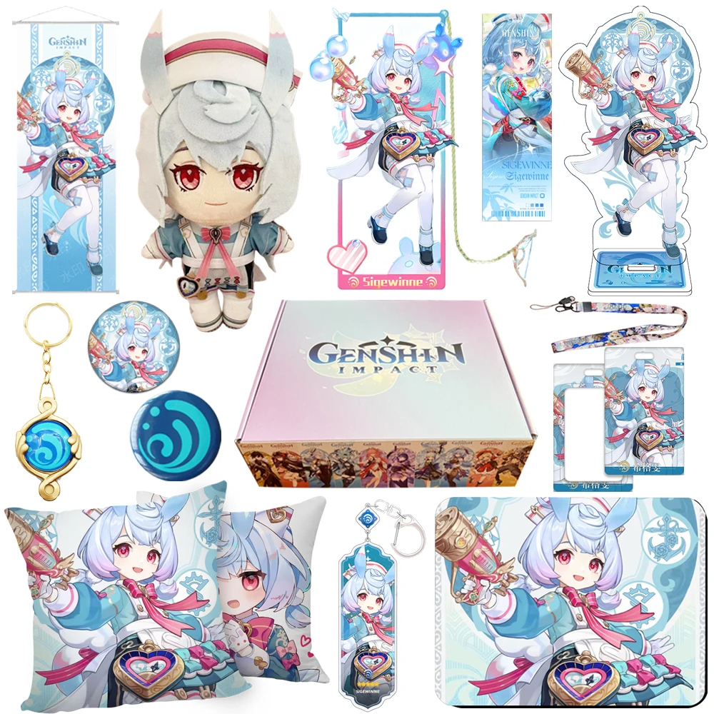 Genshin Arlecchino Furina Neuvillette Wriothesley Clorinde Sigewinne Kaveh Gift Box Include Keychain Sticker Stand