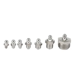 (2) M5 M6 M8 M10 M12 M14 M16 M20 Metric Thread Male 304 Stainless Steel Grease Zerk Nipple Fitting For Grease Gun