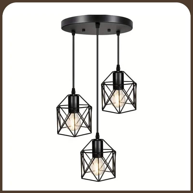 Nordic Simple Restaurant Chandelier Led Post-modern Creative Art Personality Three-head Diamond Bedroom Dining Table Chandelier