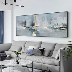 New Abstract Landscape Large Size Oil Painting on Canvas Wall Art Pictures for Home Living Room Decoration Accessories Frameless