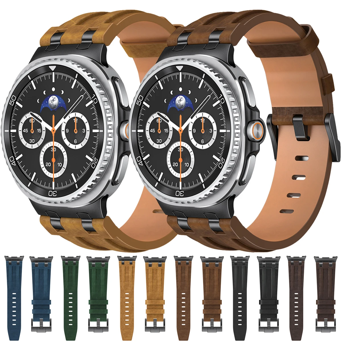 Comfortable Leather Strap for Samsung Galaxy Watch 8 40/44mm for Watch Classic 8 46mm Delicate Texture Leather Material Strap
