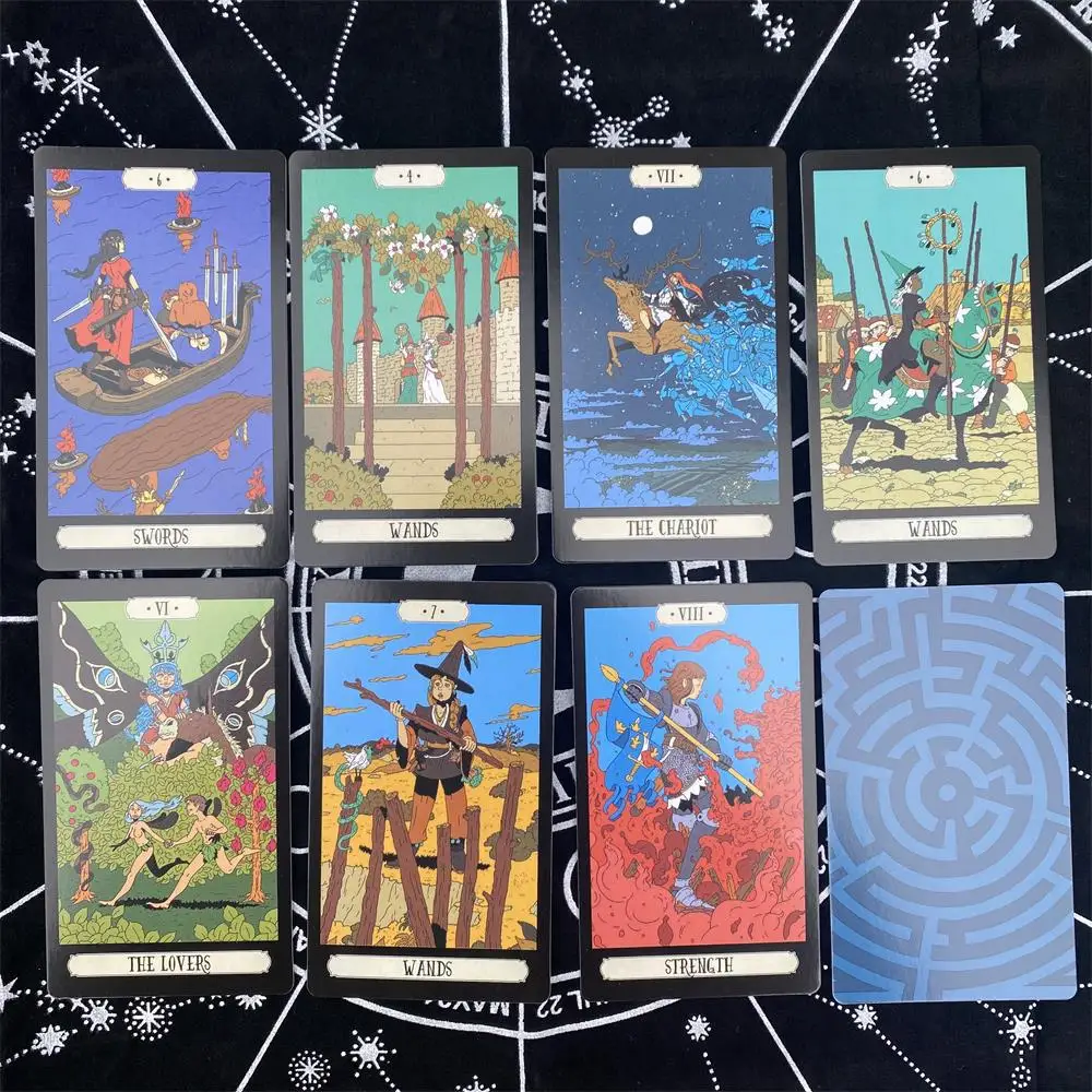 Tarot cartas a bruxa da alice no país das maravilhas em Inglês, jogo de tabuleiro, adivinhação, destino, entretenimento familiar