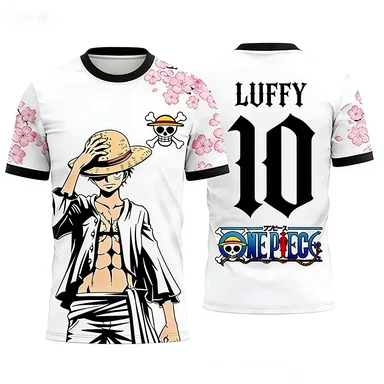 Outdoor Quick Drying One Piece Jersey Anime Pattern Football Jersey Children's Versatile Short Sleeved T-shirt