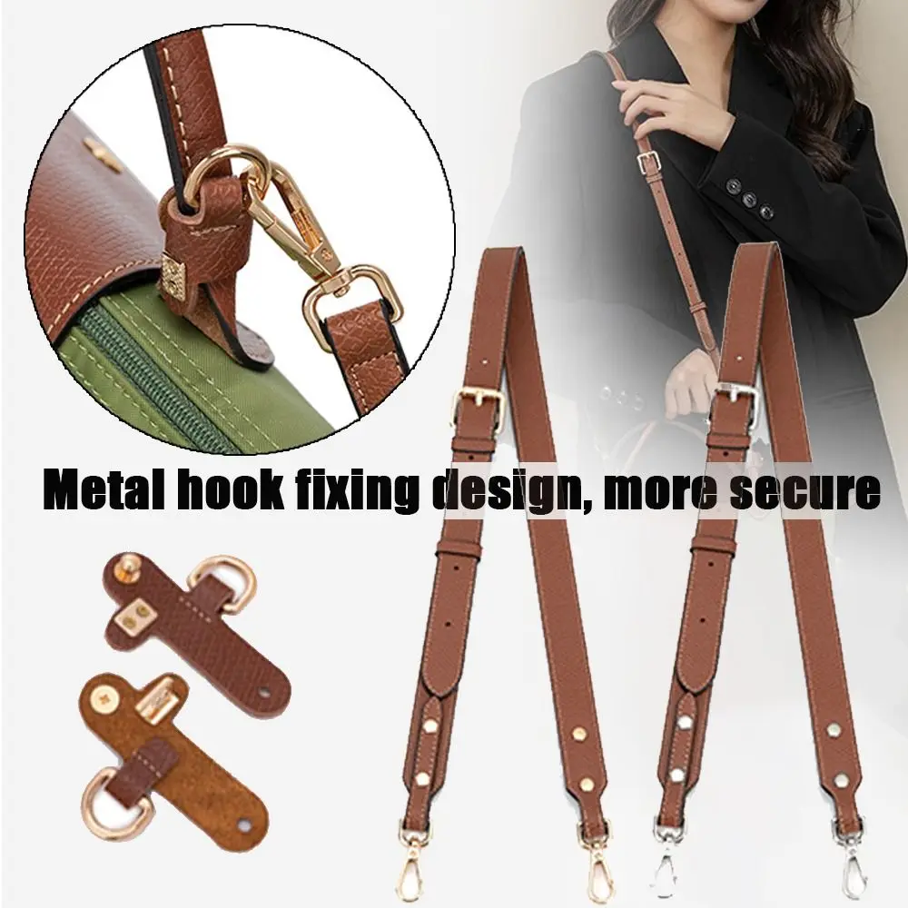 Handbag Transformation Accessories for Longchamp Mini Bag Strap Punch-free Genuine Leather Shoulder Strap Conversion Hang Buckle