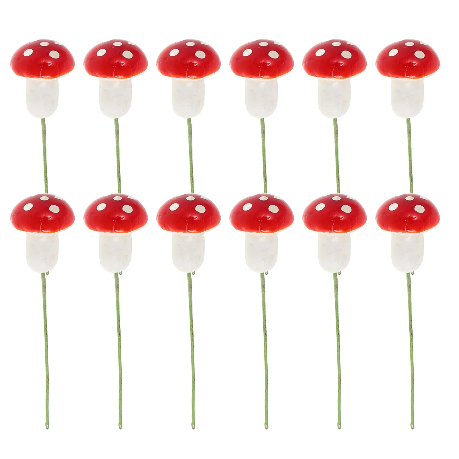 

12pcs Christmas Hanging Ornament Red Mushroom Decor For Tree Home Party Garden Decoration Xmas Pendant Simulation Design