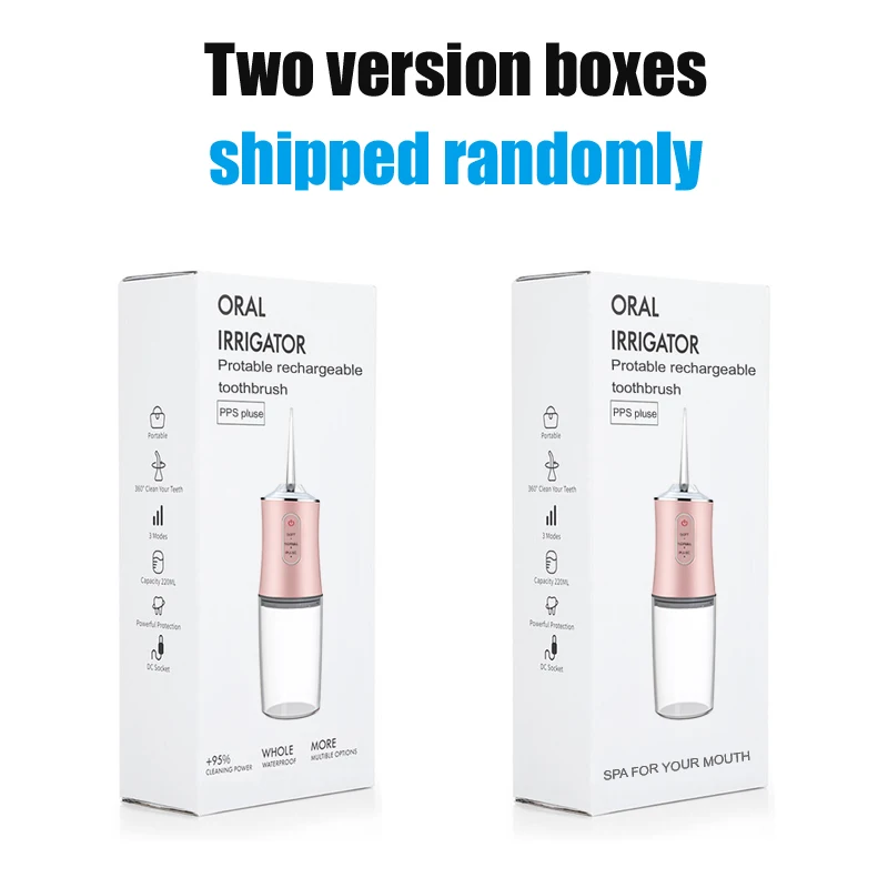 جهاز ري الفم المحمول جهاز تنظيف الأسنان بالماء USB قابل لإعادة الشحن المياه النفاثة الخيط خلة أسنان 4 طرف نفاث 220 مللي 3 طرق #6