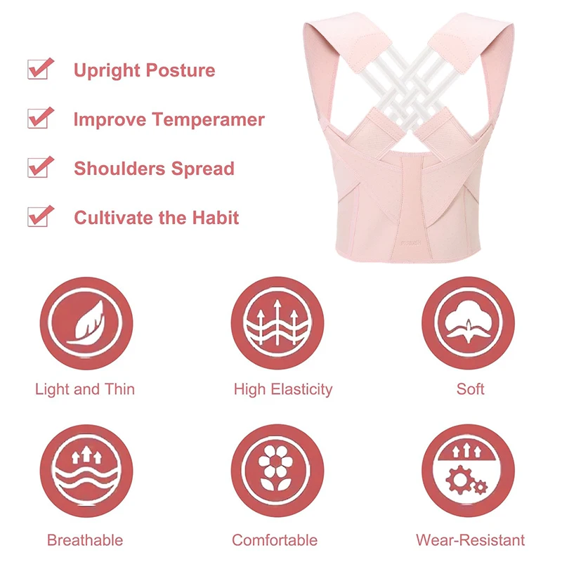 Posture Corrector for Women and Men, Adjustable Shoulder Posture Brace, Back Straightener Posture Used for Middle Upper Spine