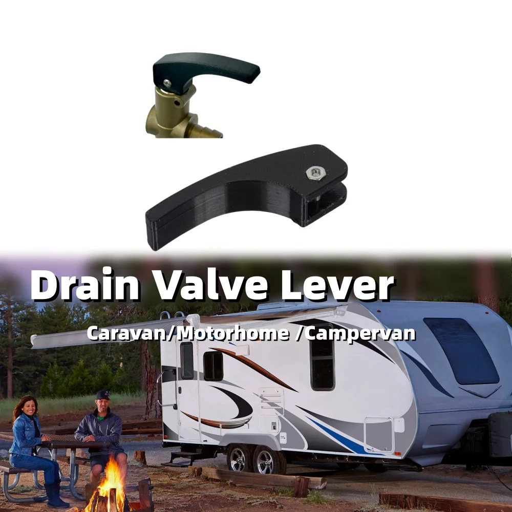 RV Drain Valve Lever Replacement Emptying Valve In For Caravans Motorhome Campervan Water Drain Valve Accessories