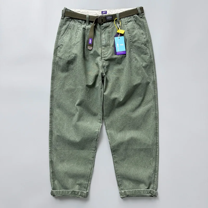 

360 г/м2, тяжелые свободные зауженные брюки из 100% хлопка в японском стиле, свободные зауженные брюки в американском стиле ретро, мужские шаровары-морковки, модные городские мальчики
