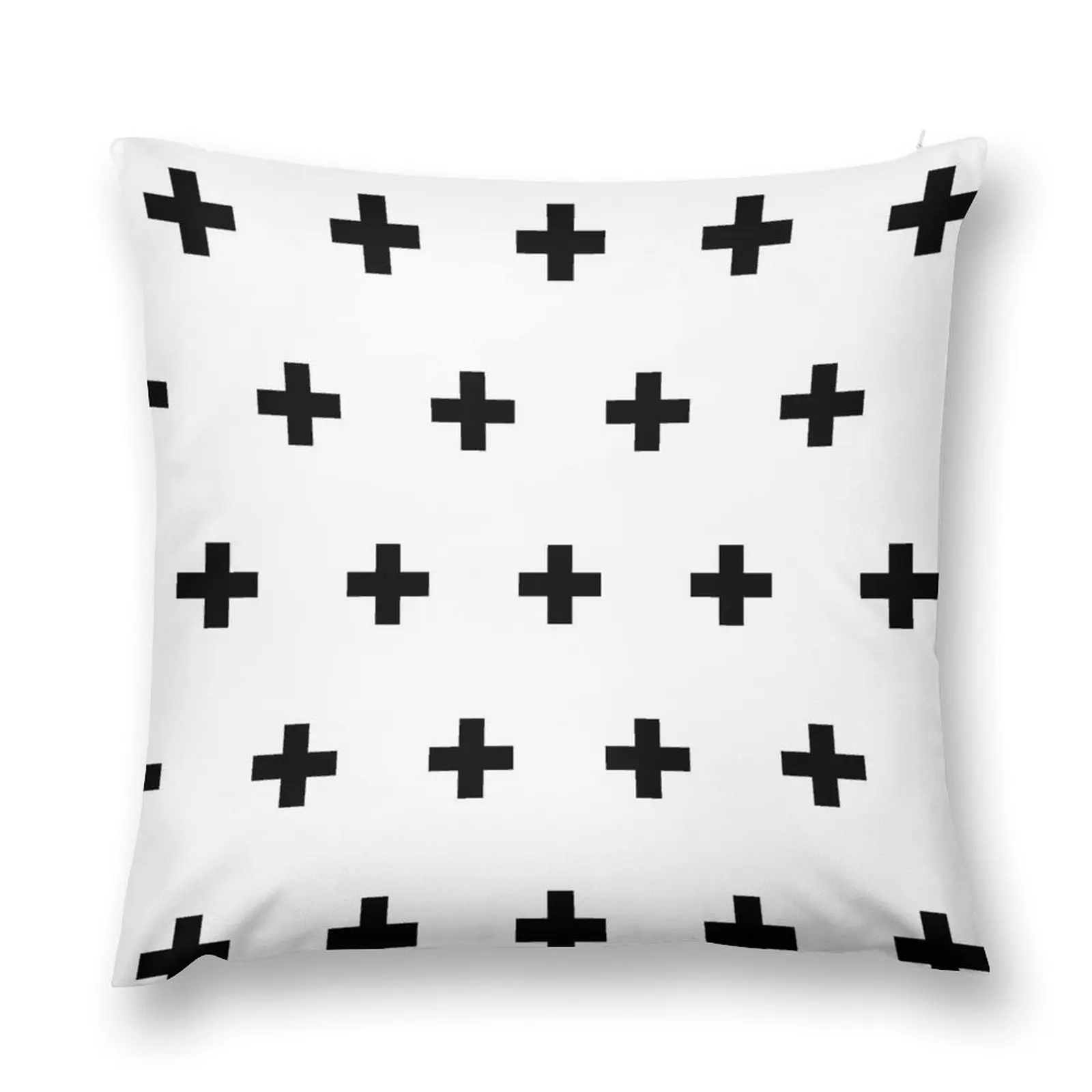 Swiss Cross Crosses Pattern minimal minimalist monochrome Scandinavian Scandi Skandi Throw Pillow Pillow Case pillow