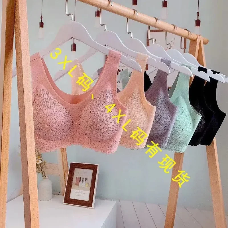 Seamless Bras For Women Underwear Sexy Lace Brassiere Push Up Bralette With Pad Vest Top Bra