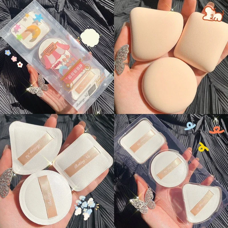 

3Pcs Air Cushion Triangle Powder Puff Soft Makeup Sponge Face Make Up Eye Contouring Shadow Cosmetic Wet Dry Use Foundation