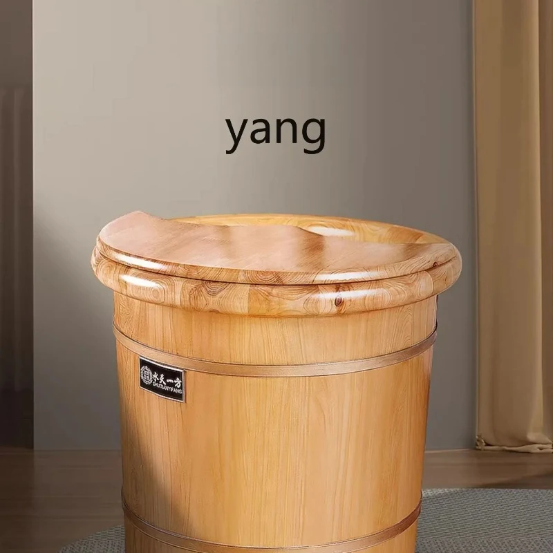 LTT constant temperature heating foot bath foot bucket household calf foot therapy wooden bucket