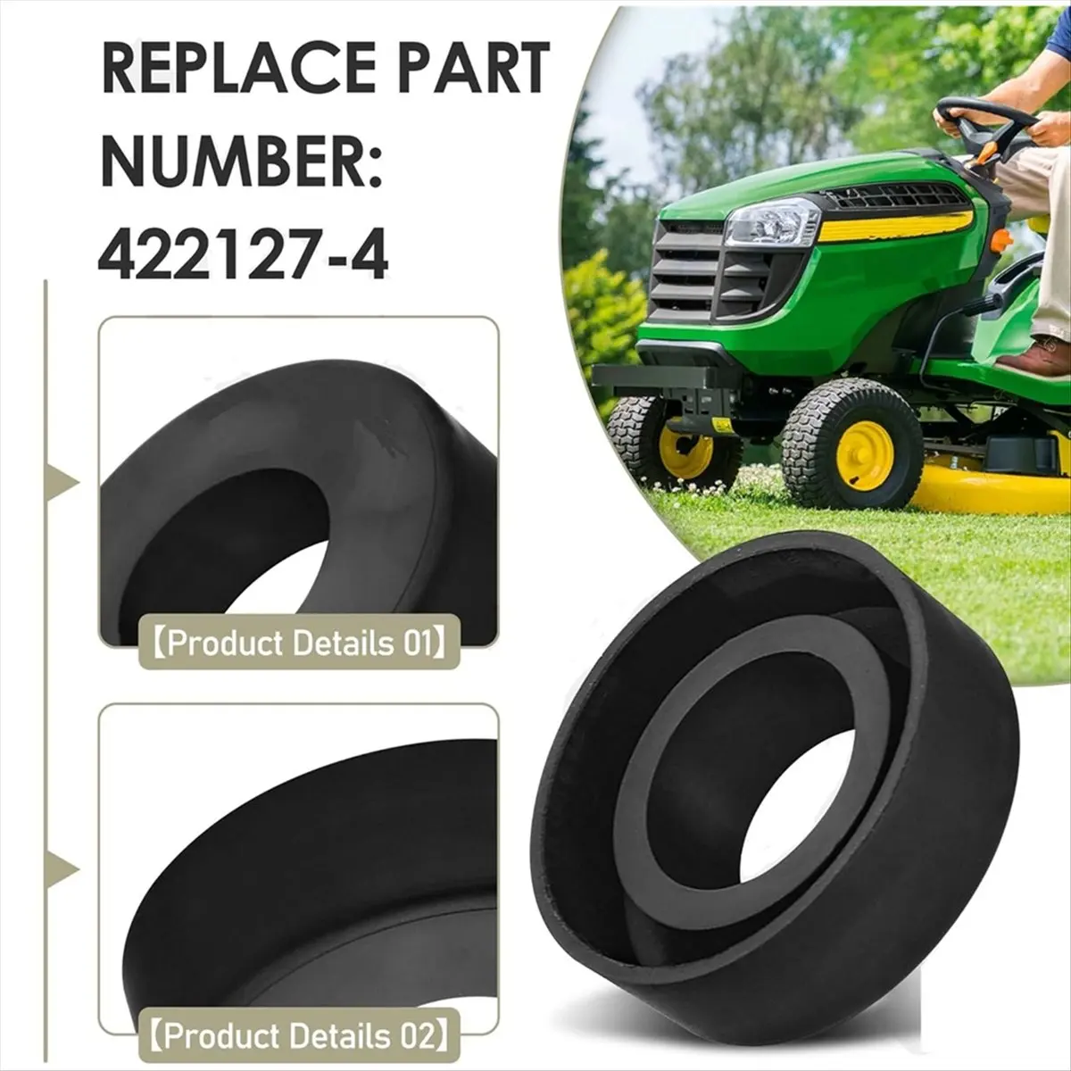 HOME USE-A 422127-4 422127 Rubber Cap Covers for Mower, Fits All Seats Featured in Frontmount and Midmount Mowers 4pcs