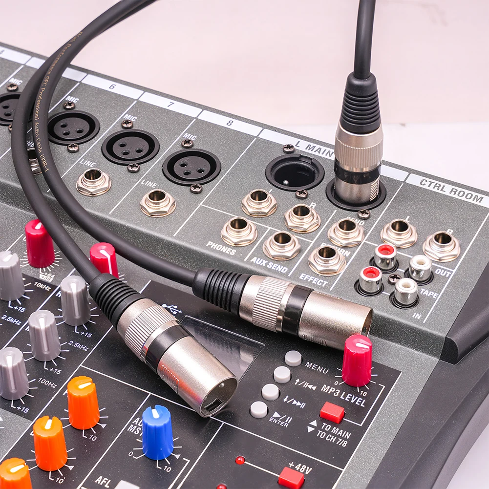 3 Pin XLR Female To Dual XLR Male Cable Noise Reduction 3-Pin XLR Cable for Amplifier Mic Speaker Accessories