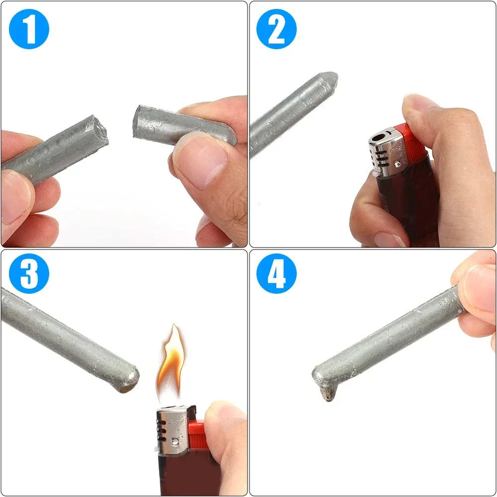 Varillas de soldadura de reparación de baja temperatura, reparación de agujeros pequeños, fácil de fundir para cobre, hierro, aluminio, varilla de reparación de acero inoxidable