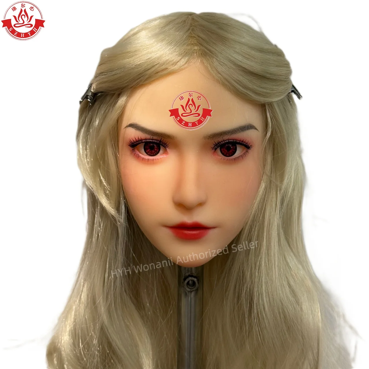 

Wonanii Food Grade TPE Big Head HYH-THB-KX-0036, M16 Interface, Open Mouth Makeup Practice, Hairstyle Design, Jewelry Display