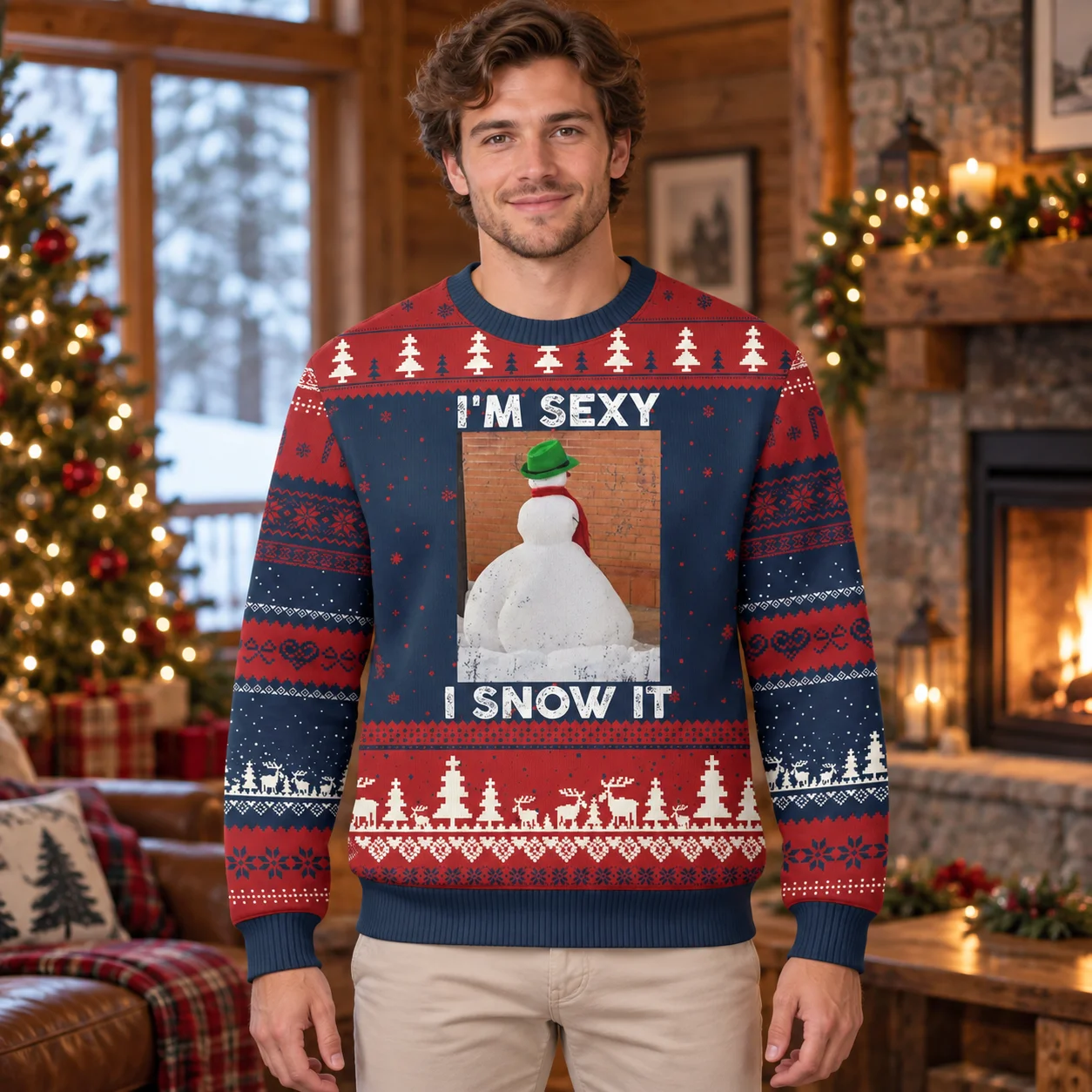 Winter Snowman Prints Bring Festive Cheer to Sweaters An Ugly Christmas Sweater for Holiday Parties and Seasonal Outfits