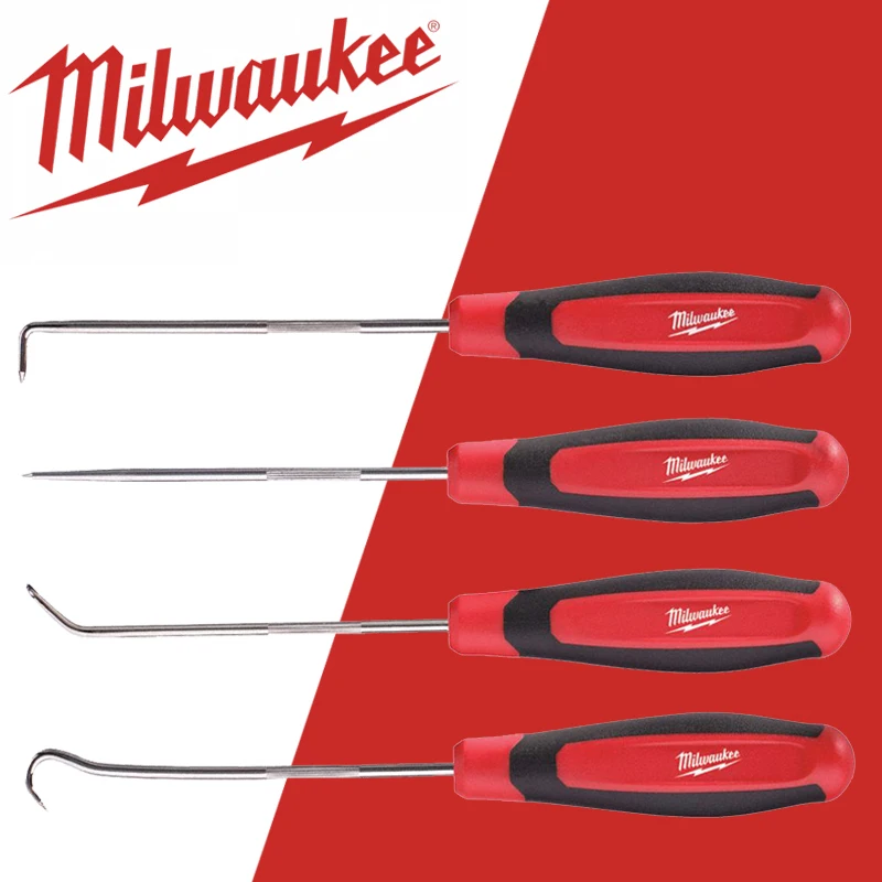 

Milwaukee 48229215 4 PC Hook and Pick Set Straight Pick Offset Hook Hook 90° Hook Torage Tray Tool Accessories