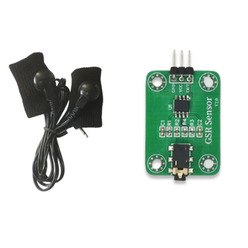 A69egrove GSR Skin Electric Sensor Development Kit Single Chip Microcomputer To Detect Resistance Current