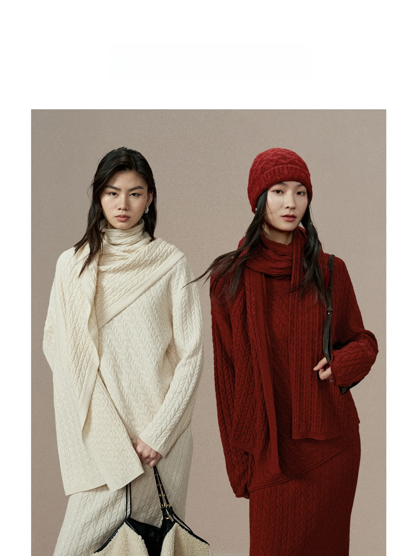 

Комплект ZhiZhi: вязаный свитер, юбка и шарф. Новинка зимы. Мягкий шерстяной бленд, длинный рукав, свободный крой, женский.