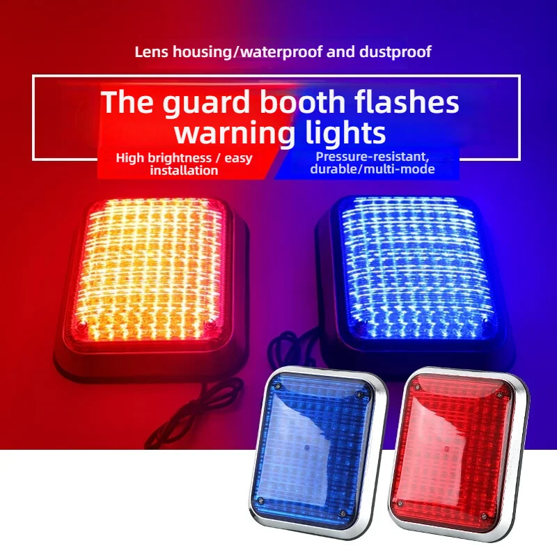 1 Set LED Ambulance Flashing Lights Strobe Light Waterproof 12 24V Fire Truck Stroboscope Traffic Red Blue Signal Lamp