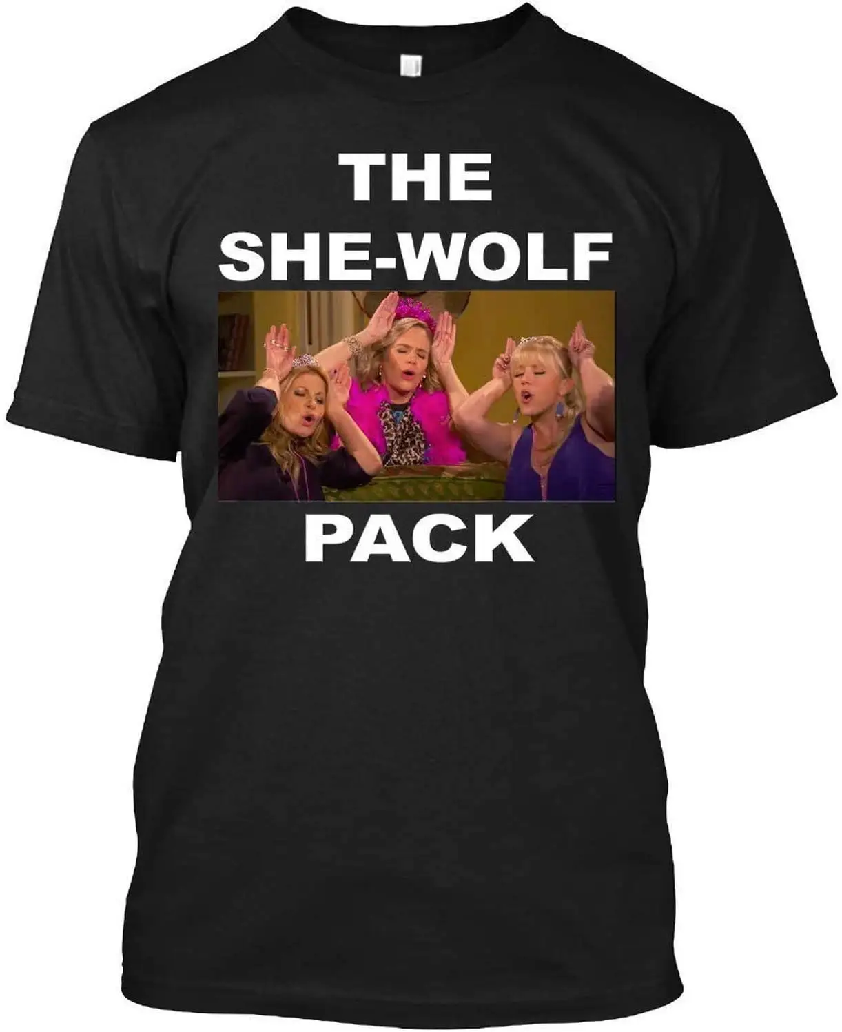 Fuller House She Wolf Pack 6 DMN t-Shirt BlackPrinting vintage Luxury oversizedUnisex T-shirts for Men Women Summer Tees Cotton