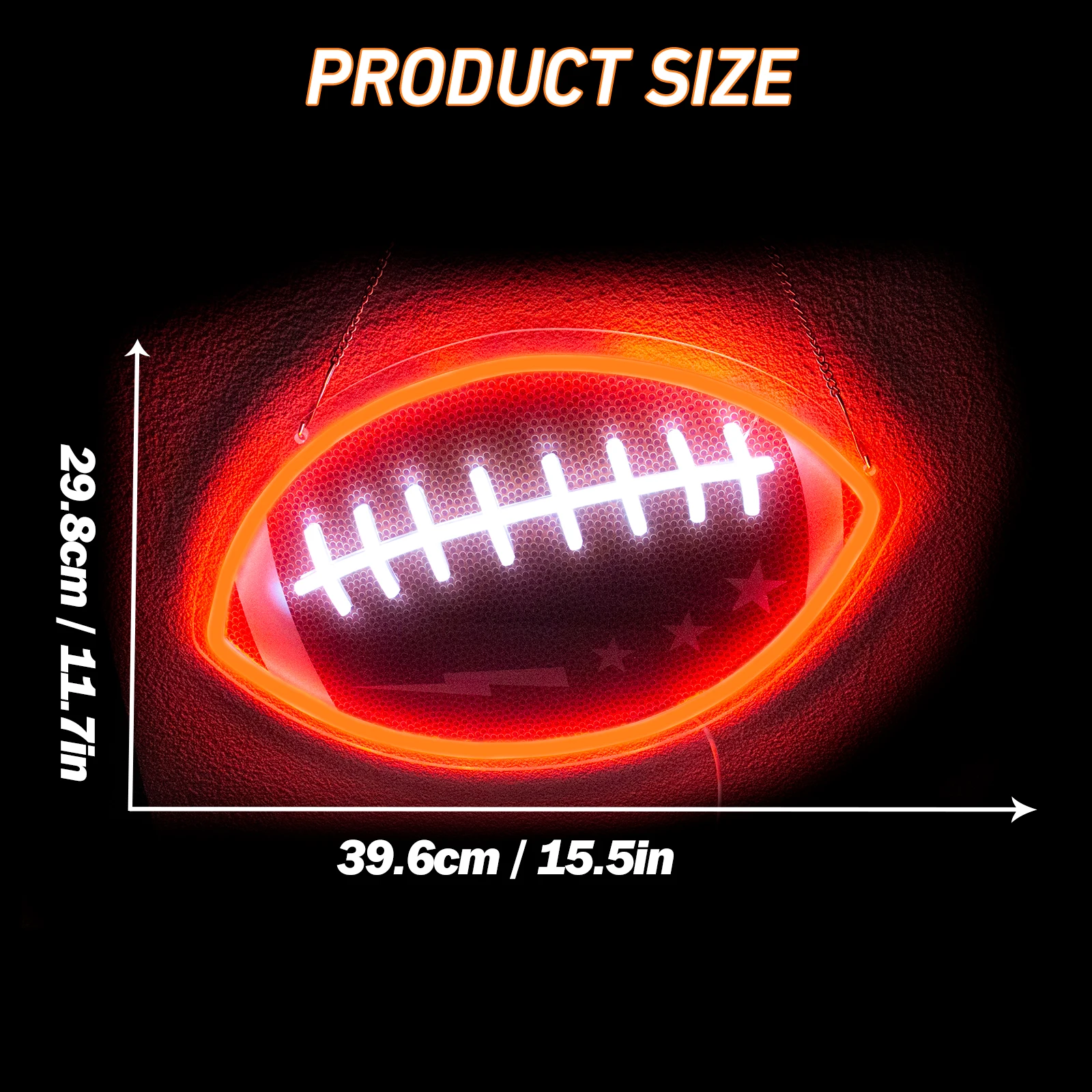 Rugby LED Neon Sign Football Shape Neon Signs for Wall Decor Neon Led Sign Light Up Sign Neon Signs for Kids Teen Boys Room