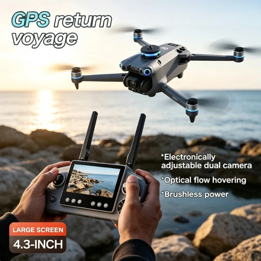 Original GT60 Foldable GPS Drone Screen Remote Brushless Dual 4K/8K Camera Obstacle Avoidance Airdrop RC Quadcopter For Adults