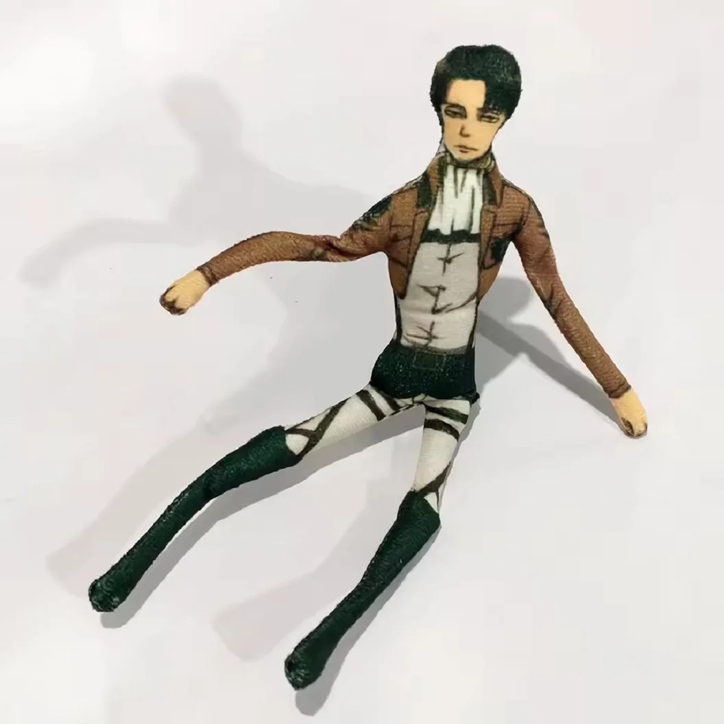NEW Anime Attack on Titan Rivaille Ackerman Eren Jaeger Cosplay Doll Plush Stuffed Dolls Abstract Wire Skeleton Halloween Prop