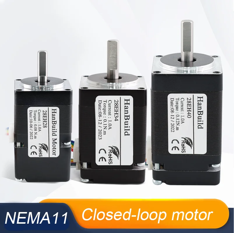 28CME22 motor 28EH28/34/40+HBS28 drive sets 1.0A 0.08N.m DC-18-90v Double outlet Driver for CNC NEMA 23 Closed Loop motor