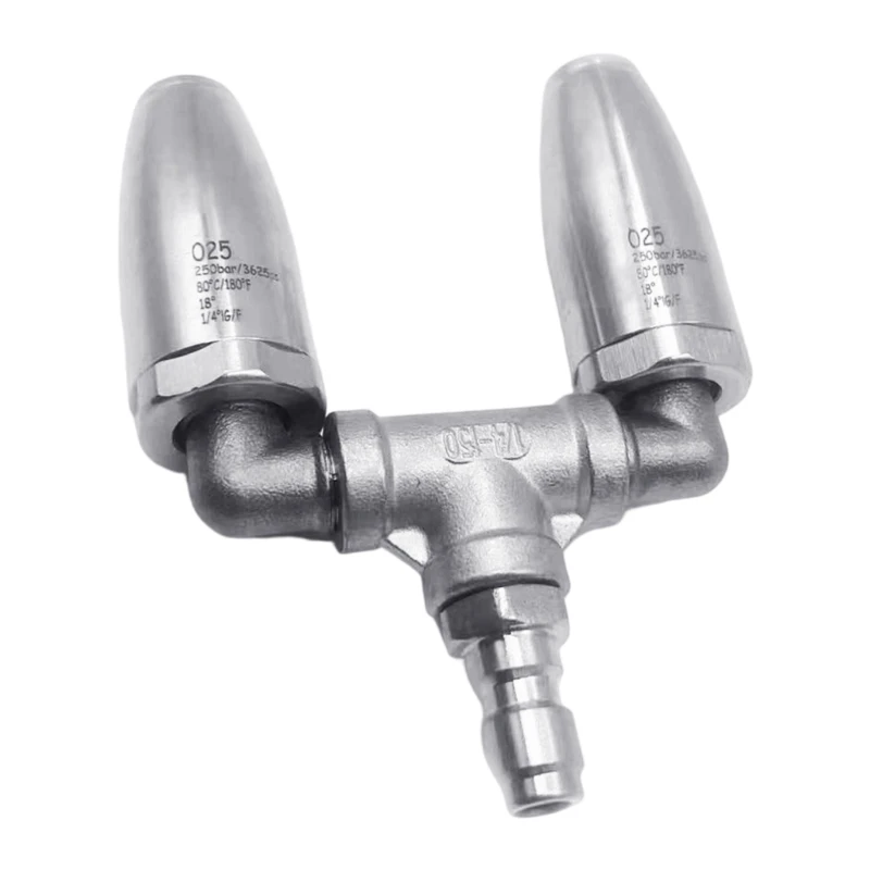 360 Degree Rotating Double Nozzle Pressure Washer 1/4inch Quick Connector