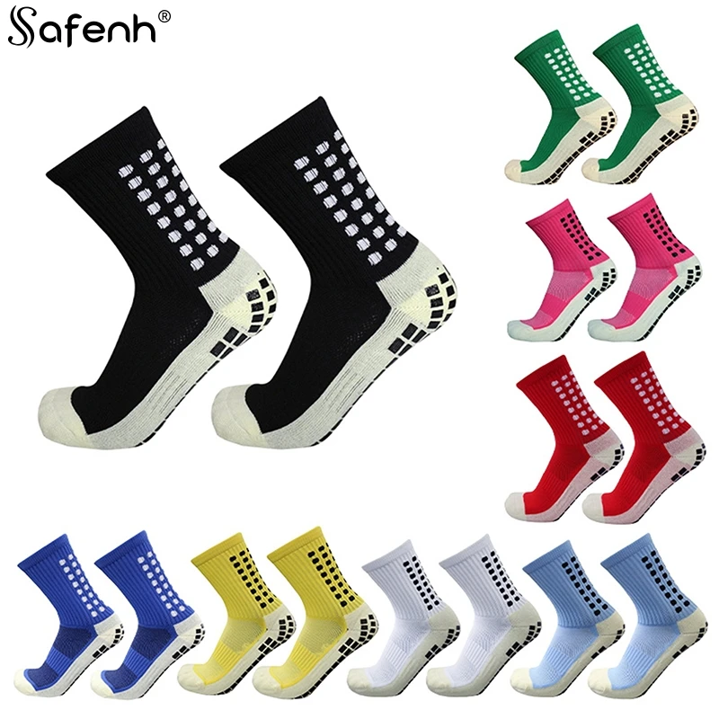 Men's Sports Socks Nylon Spandex Elastic Anti-slip Soccer Socks Outdoor Sport Running Football Yoga Running Cycling Grip Socks