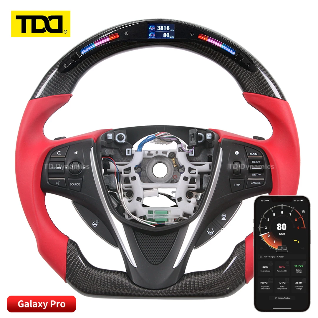 TDD Carbon Fiber Customized Smart Galaxy Pro LED Steering Wheel for Acura RDX