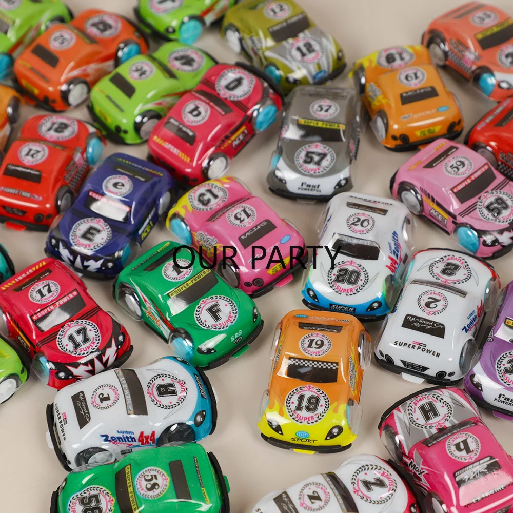 15Pcs Cartoon Mini Pull Back Car Toys for Kids Birthday Party Favors Baby Shower Gift Halloween Pinata Fillers School Rewards