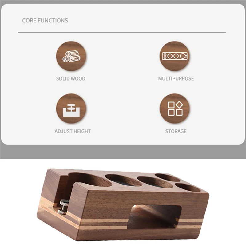 FIN-oCoffee Tamping Station Filter Holder, Support Base Rack Coffee Tamper Mat Station Distributor Mat Barista