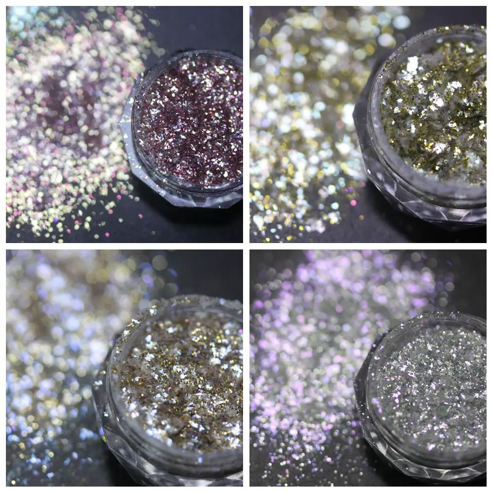 Cosmetic High Sparkle Pigment Gold Silver Pink Iridescent Powder Glitter Mixed For Eye Face Nail Makeup Tumbler Resin Crafts