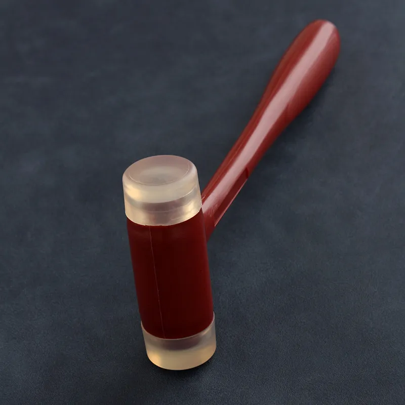 335g Red Mallet Non-Rebound Rubber Mallet Leather Craft Stamping Punching Hammer Installation Hammer Not Blanchard Hammer