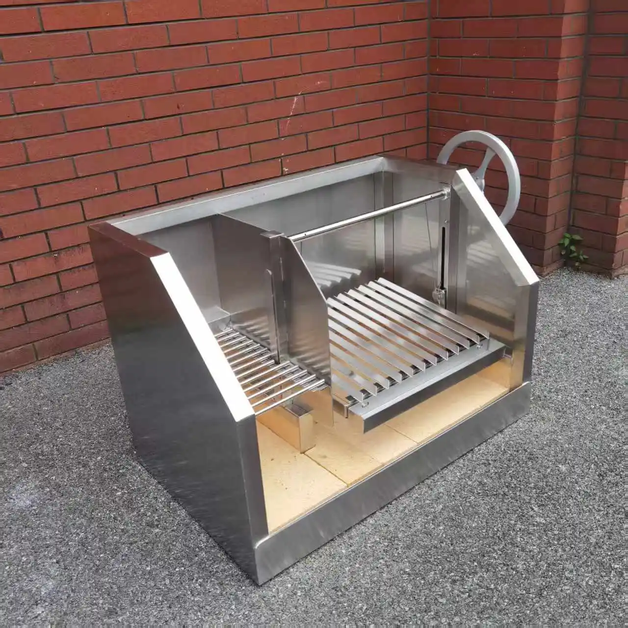Wood Charcoal Adjust Height Argentina Grill  Stainless Steel Firebricks Asado Parrilla/ Santa Maria / Argentine Grill  GK880A