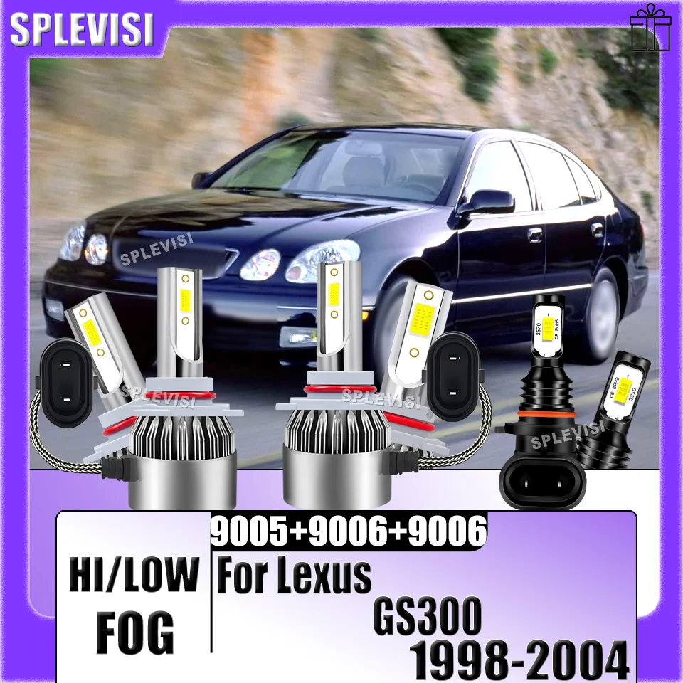 Автомобильный светильник, алюминиевые прохладные фары, набор противотуманных фар, тепло в пустыне, совместимый для Lexus GS300 1998 1999 2000 2001 2002 2003 2004
