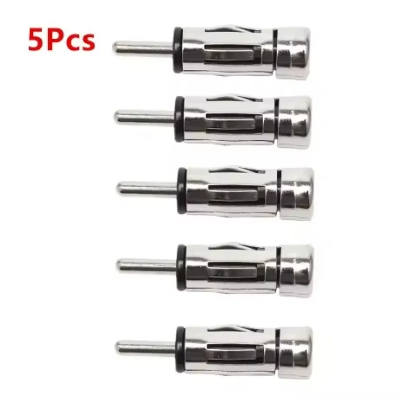 5PCS Car Radio Antenna Adapter ISO To DIN Connector Plug Stereo Autoradio Mast Aerial Accessories for Vehicle Audio System