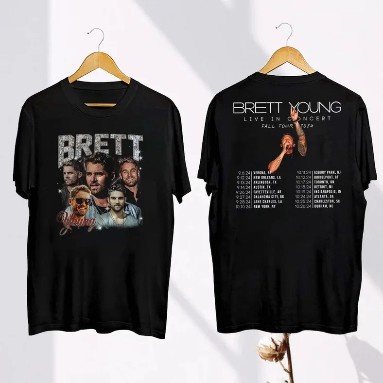 Graphic Brett Young Fall Tour 2024 T-Shirt