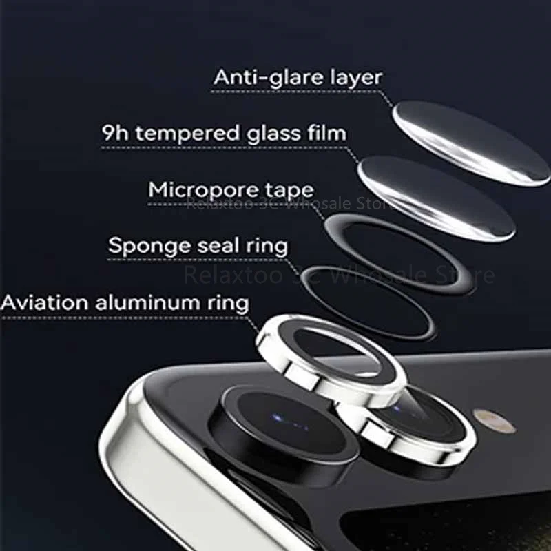 Camera Lens Screen Protector para Samsung Galaxy Z Flip6, Anti Scratch Metal, Vidro Temperado, Capa da Câmera, 5G