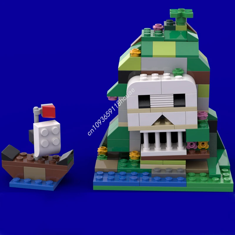 139 elementów MOC Skull Island Klasyczne Klocki Konstrukcyjne Świąteczny Zaawansowany Model Ekspozycyjny dla Seriowych Kolekcjonerów Klocków Prezent Architektoniczny dla Dzieci